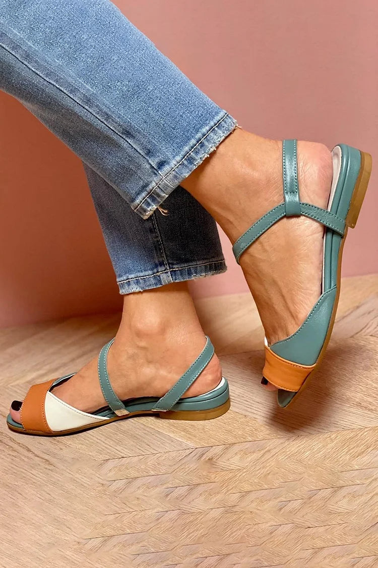 Elegante Kleurenblok Sandalen