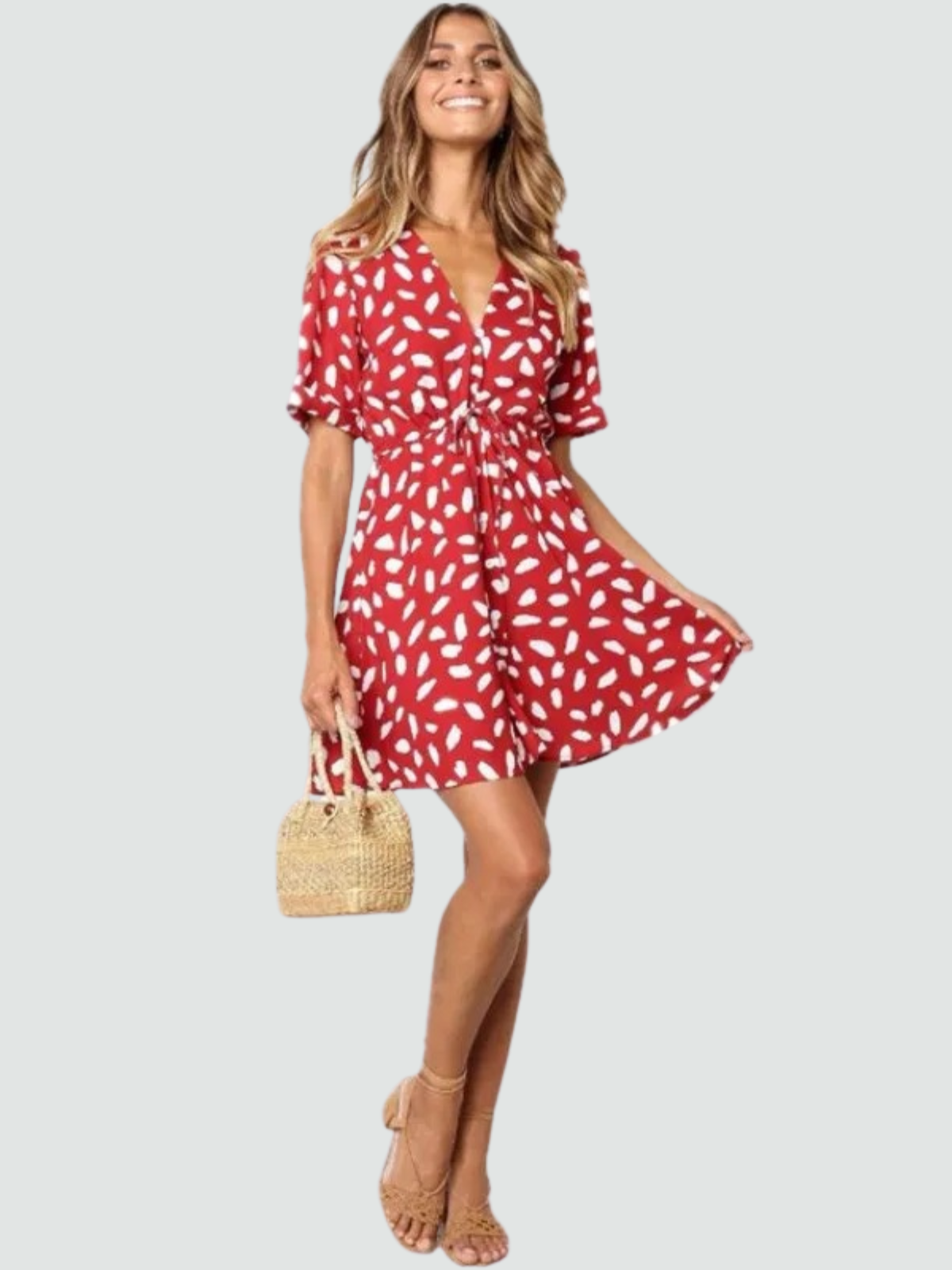 Elegante Mini Jurk met Zomerse Flair