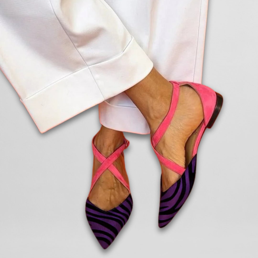 Elegant Zebramuster Ballerinas