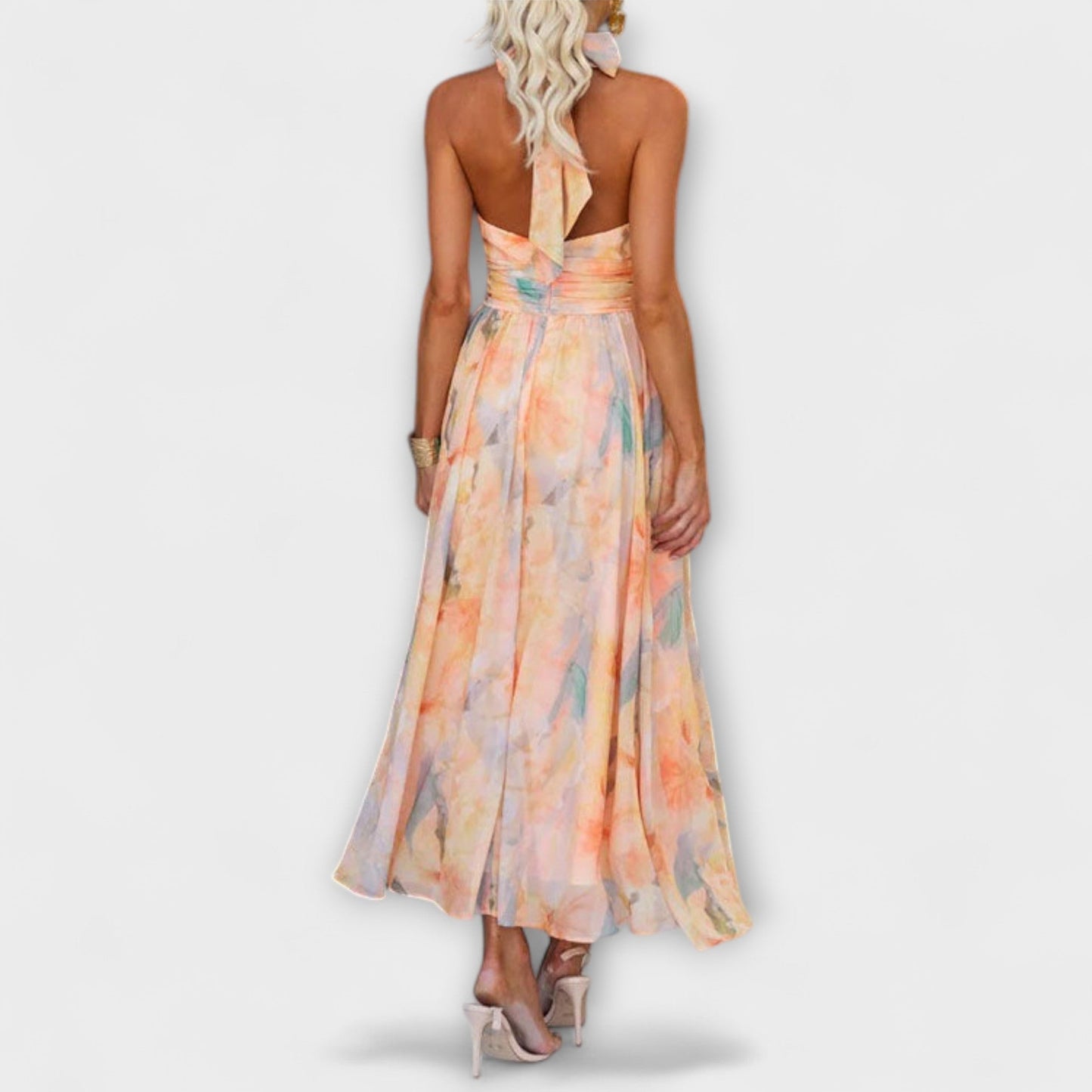 Zomerse Elegantie Jurk met Open Rug
