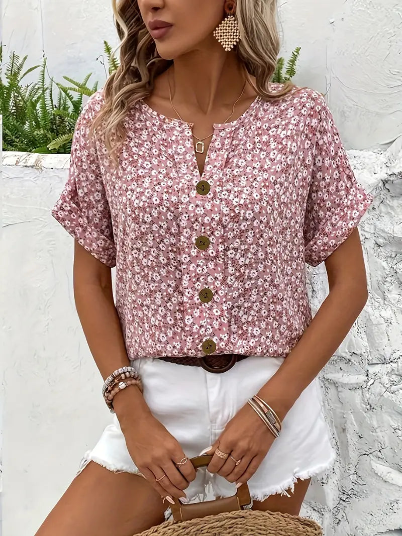 Fleurige Knoop-Blouse voor Zomer