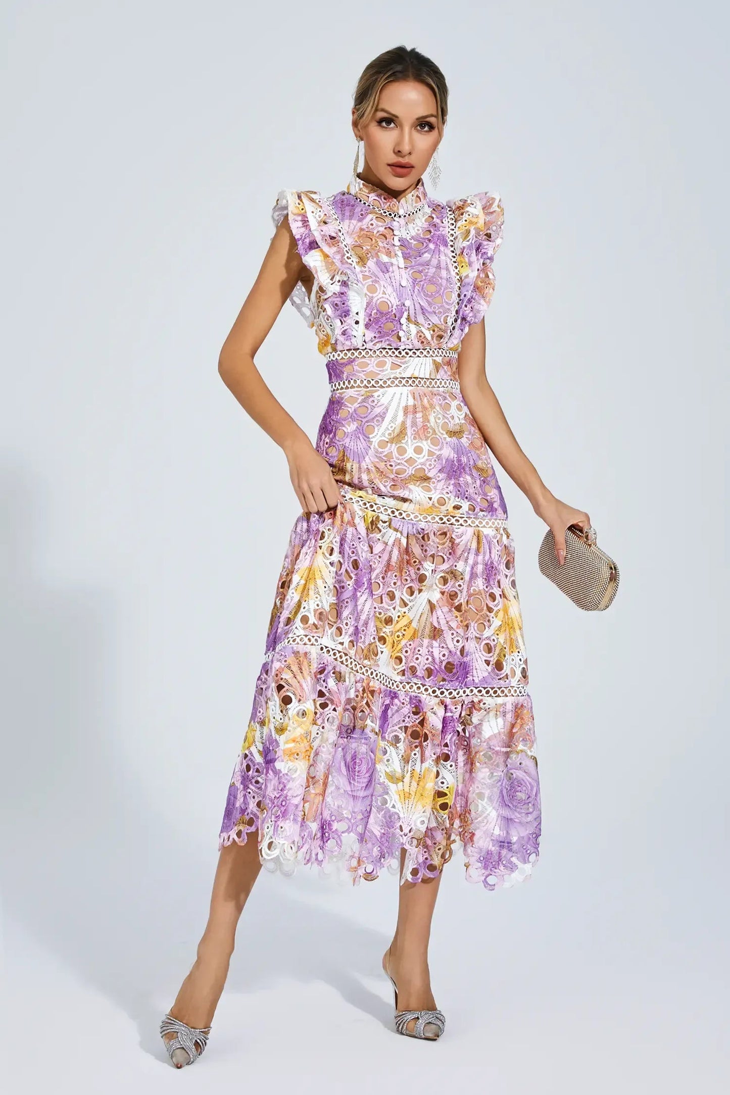 Elegant Embroidered Midi Dress