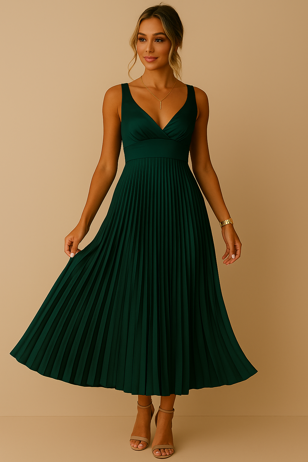 Dusk-Hue Sculpting Dress