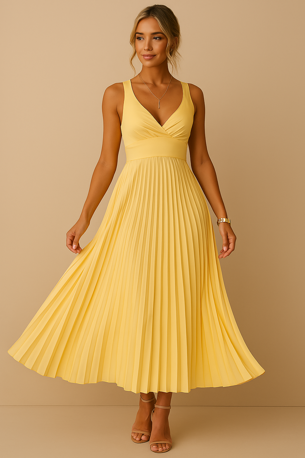 Dusk-Hue Sculpting Dress