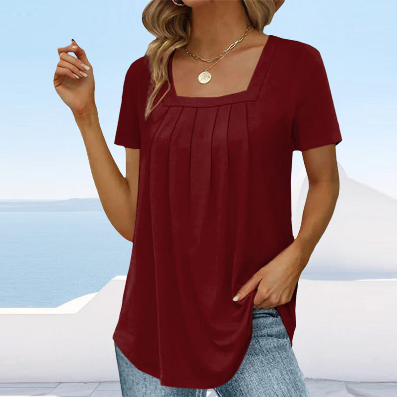 Elegant Pleat Blouse