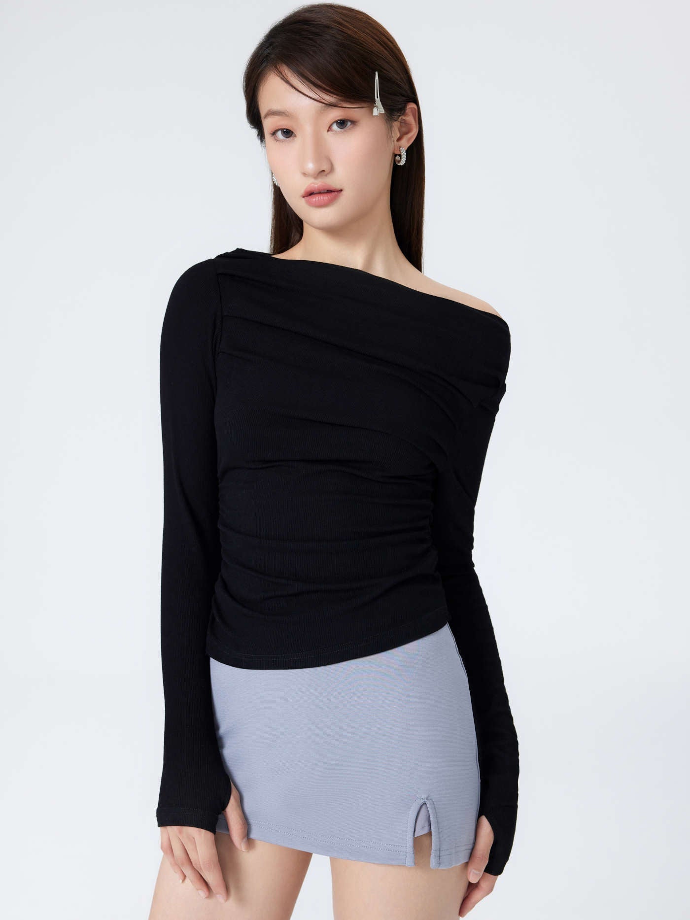 Chique Asymmetrische Slim Fit Top