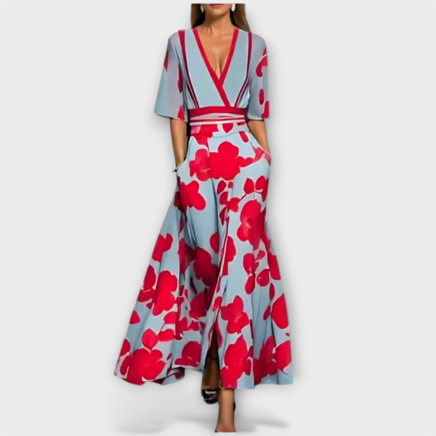 Elegant Floral Wallet Jurk