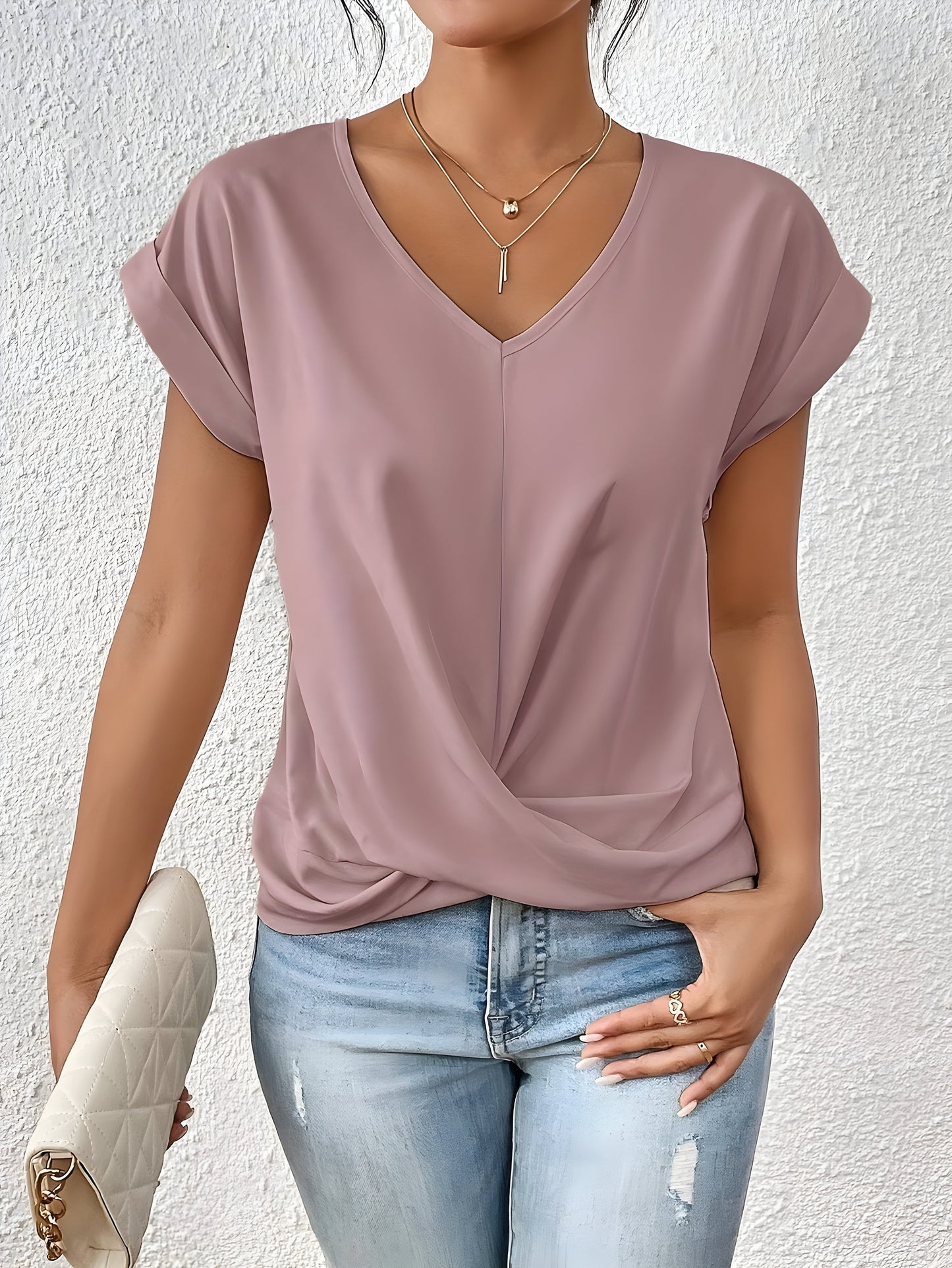 Elegante V-Hals Twist Top