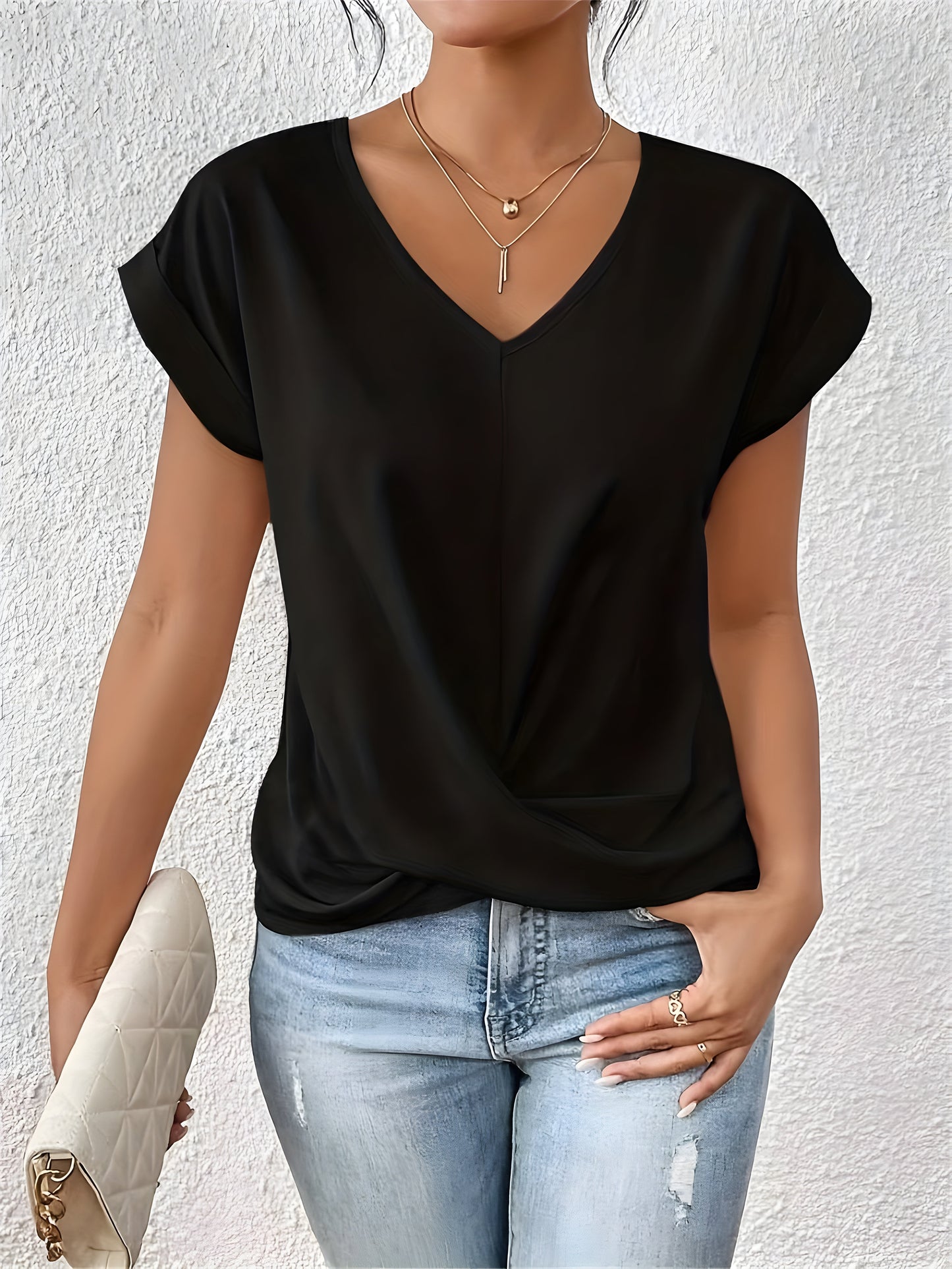 Elegante V-Hals Twist Top
