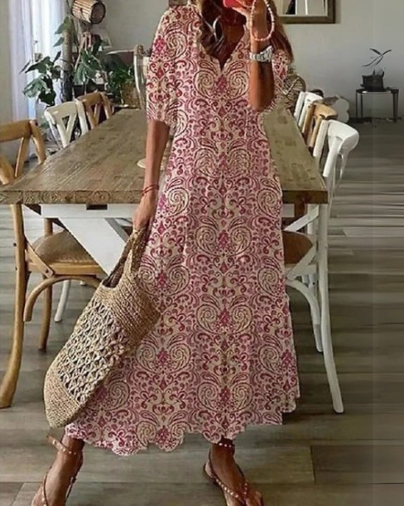 Fuzzy Elegance Bohemian Jurk