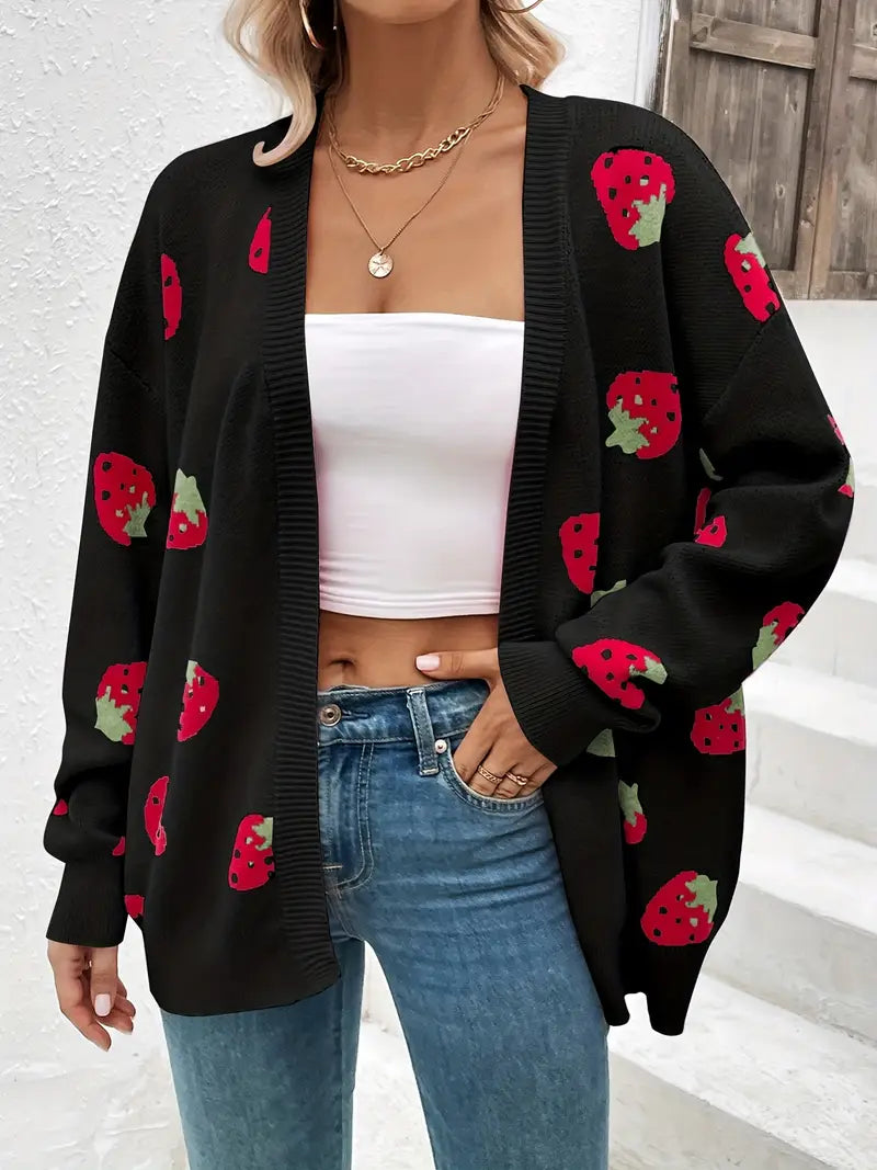 Ademend Lange V-Hals Cardigan