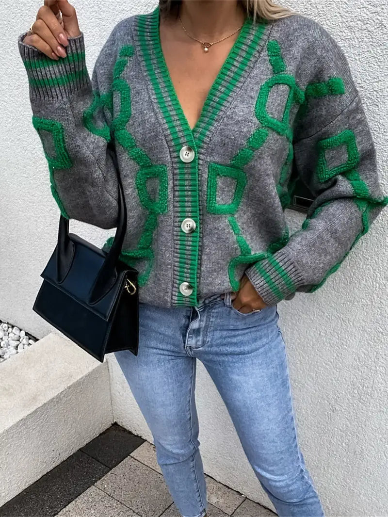 Figuur-Flatterend V-Hals Cardigan
