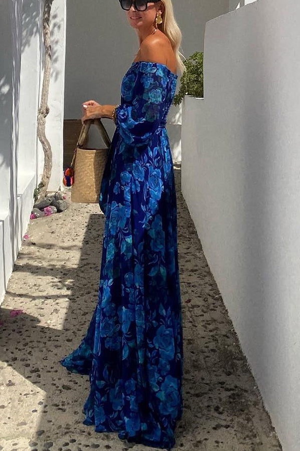 Romantische Off-Shoulder Bloemenjurk