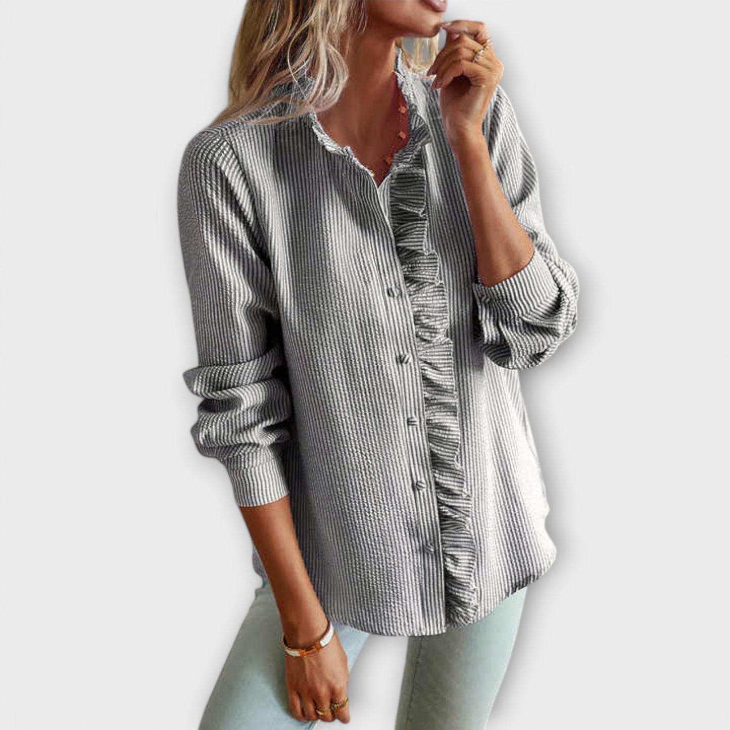 Elegant Long-Sleeve Blouse