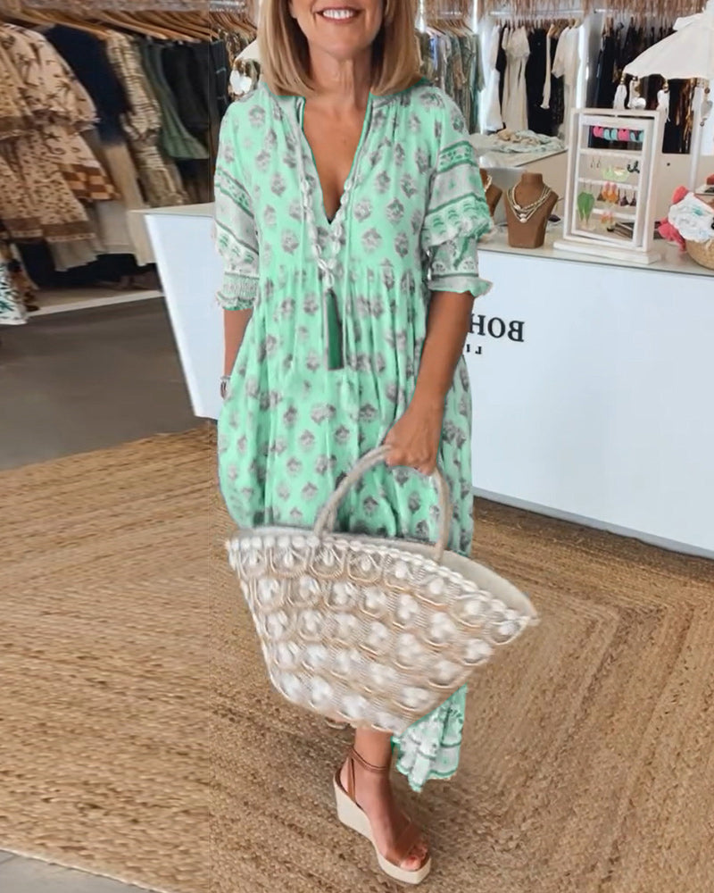 Tijdloze Boho Jurk: Elegantie in Beweging