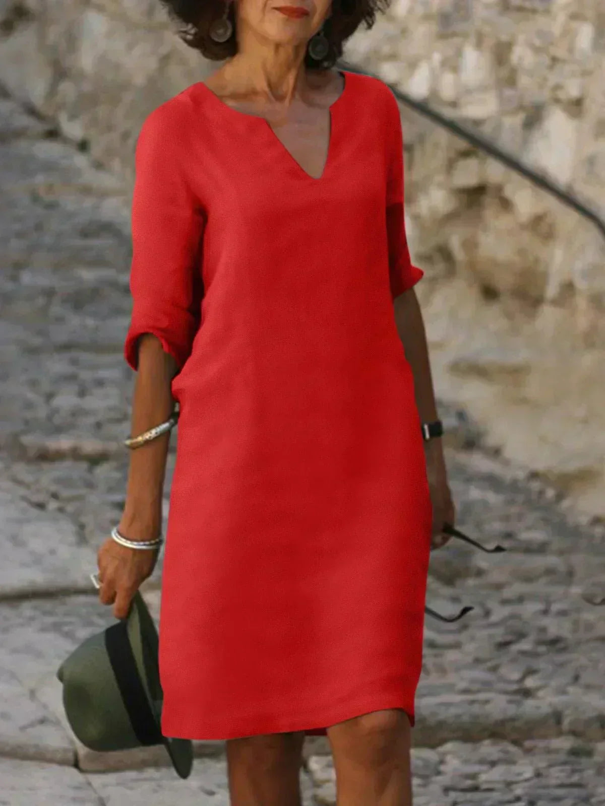 V-Neck Elegant Dress