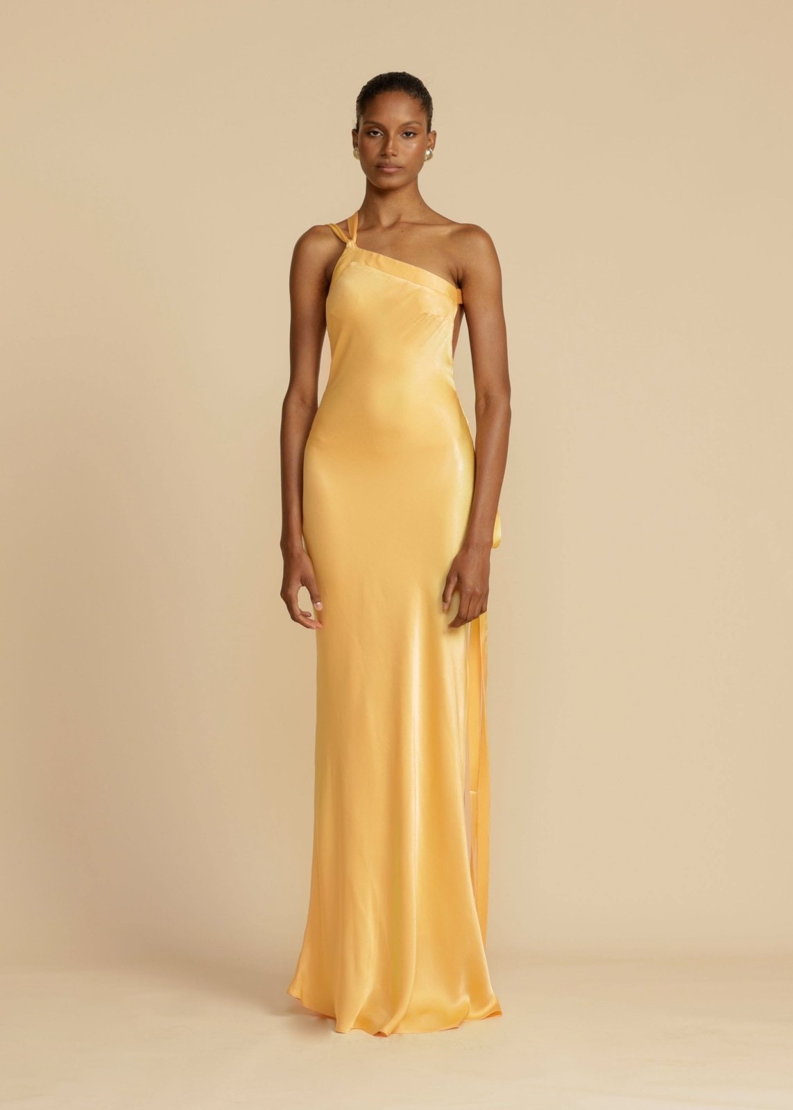 Zijde Elegante Bandjes Maxi-jurk
