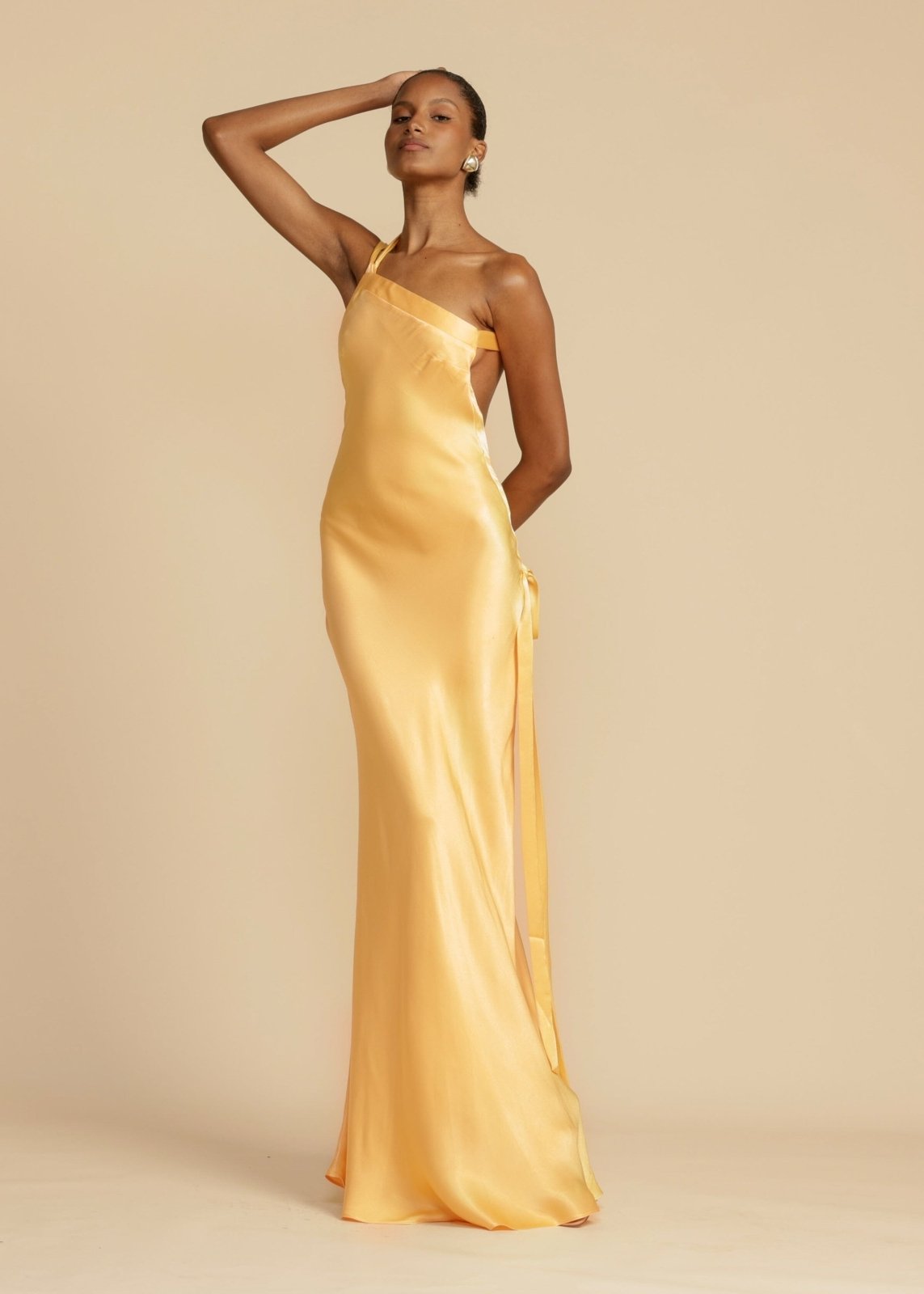 Zijde Elegante Bandjes Maxi-jurk