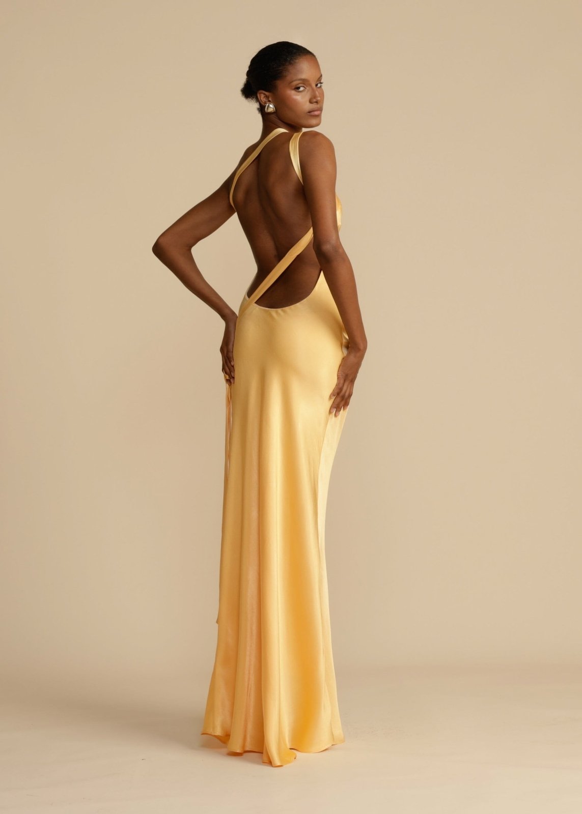 Zijde Elegante Bandjes Maxi-jurk