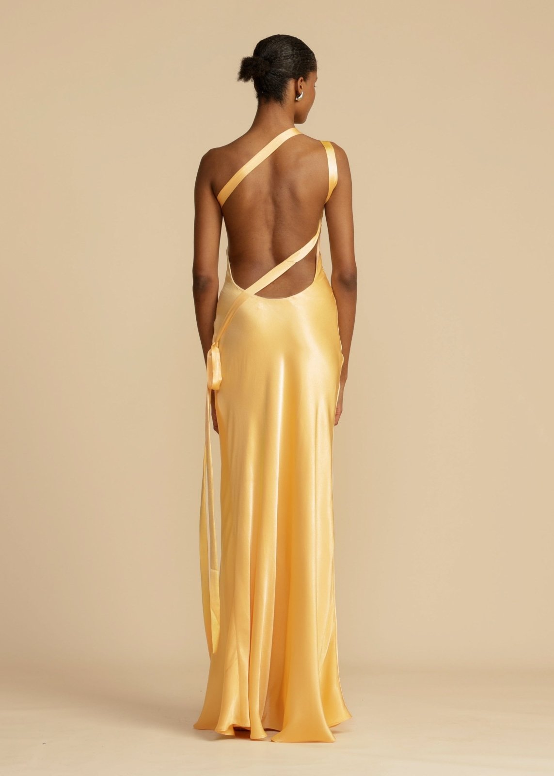 Zijde Elegante Bandjes Maxi-jurk