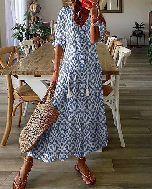 Buikflatterende Boho Zomerjurk