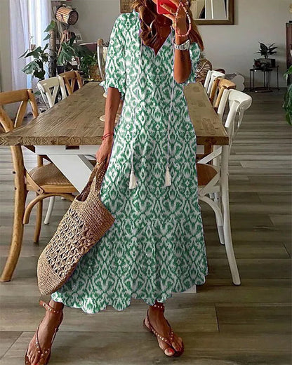 Elegante Flow Jurk voor Natuurlijk Charme