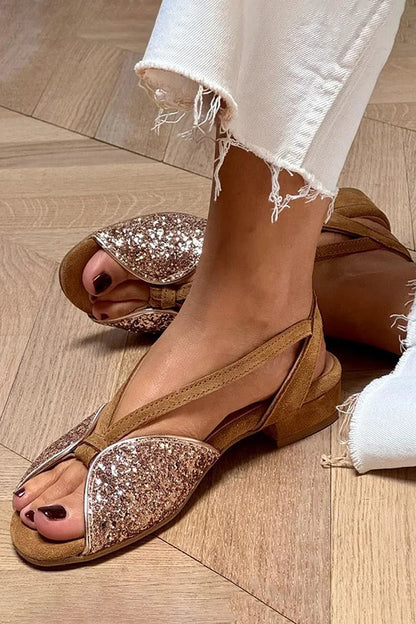 Glitterstralen Sandalen