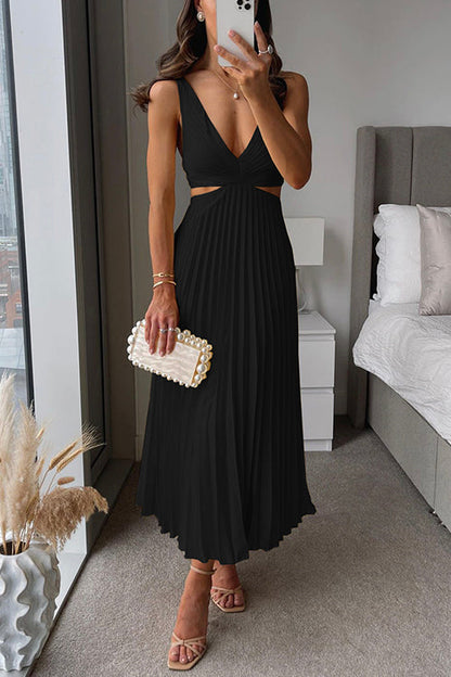 Elegant-Silhouette Sleeveless Dress
