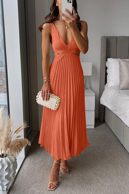 Elegant-Silhouette Sleeveless Dress