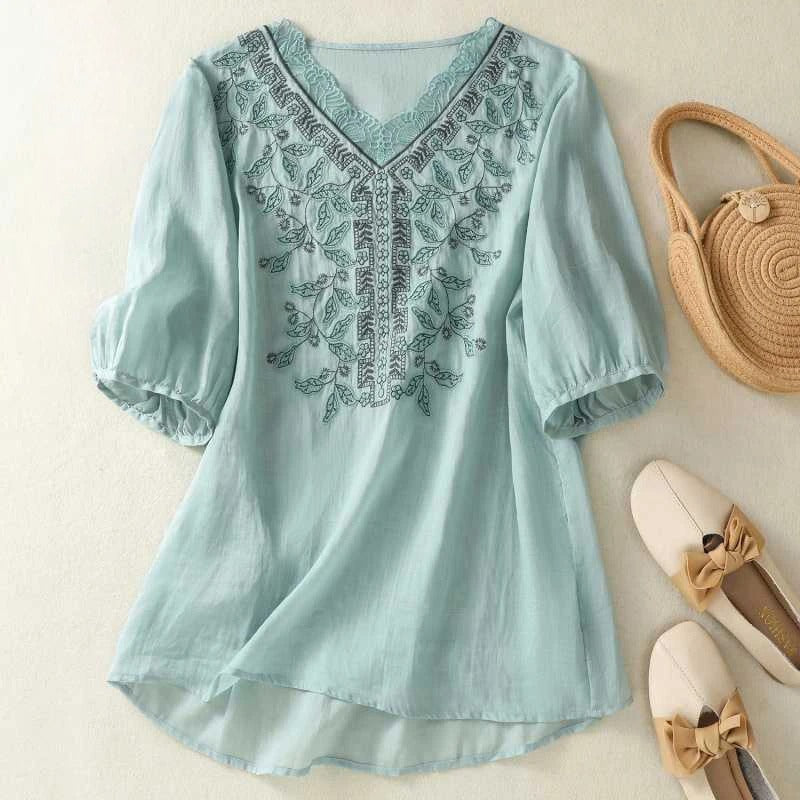 Vrouwelijke Comfort-Linnen Blouse