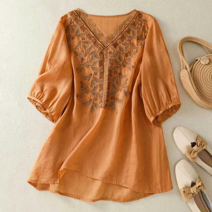 Vrouwelijke Comfort-Linnen Blouse