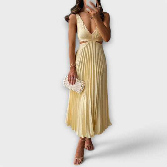 Elegante Geplooide Avondjurk