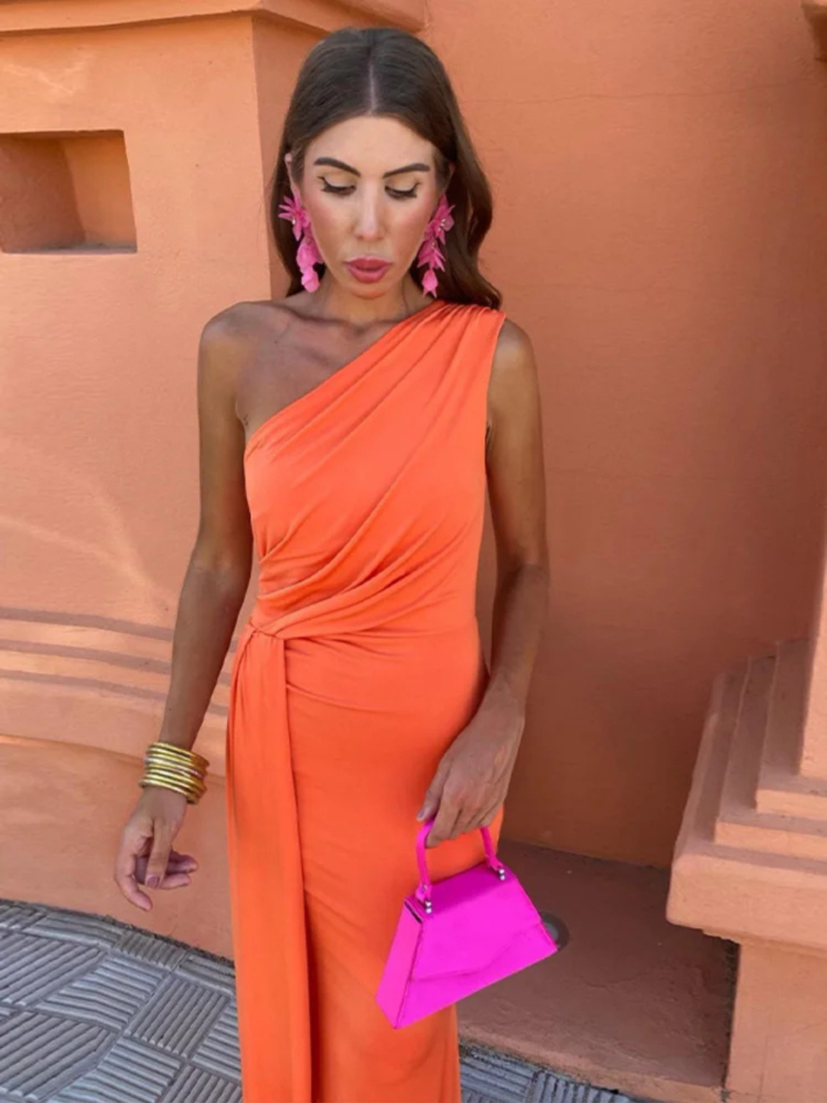 Asymmetrische Sculptuurjurk Luxe