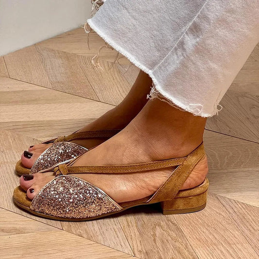 Glitterstralen Sandalen