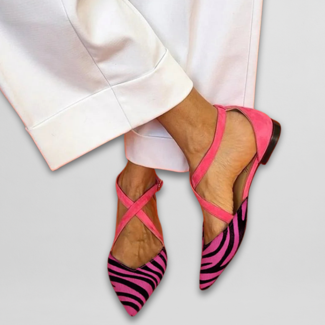 Elegant Zebramuster Ballerinas