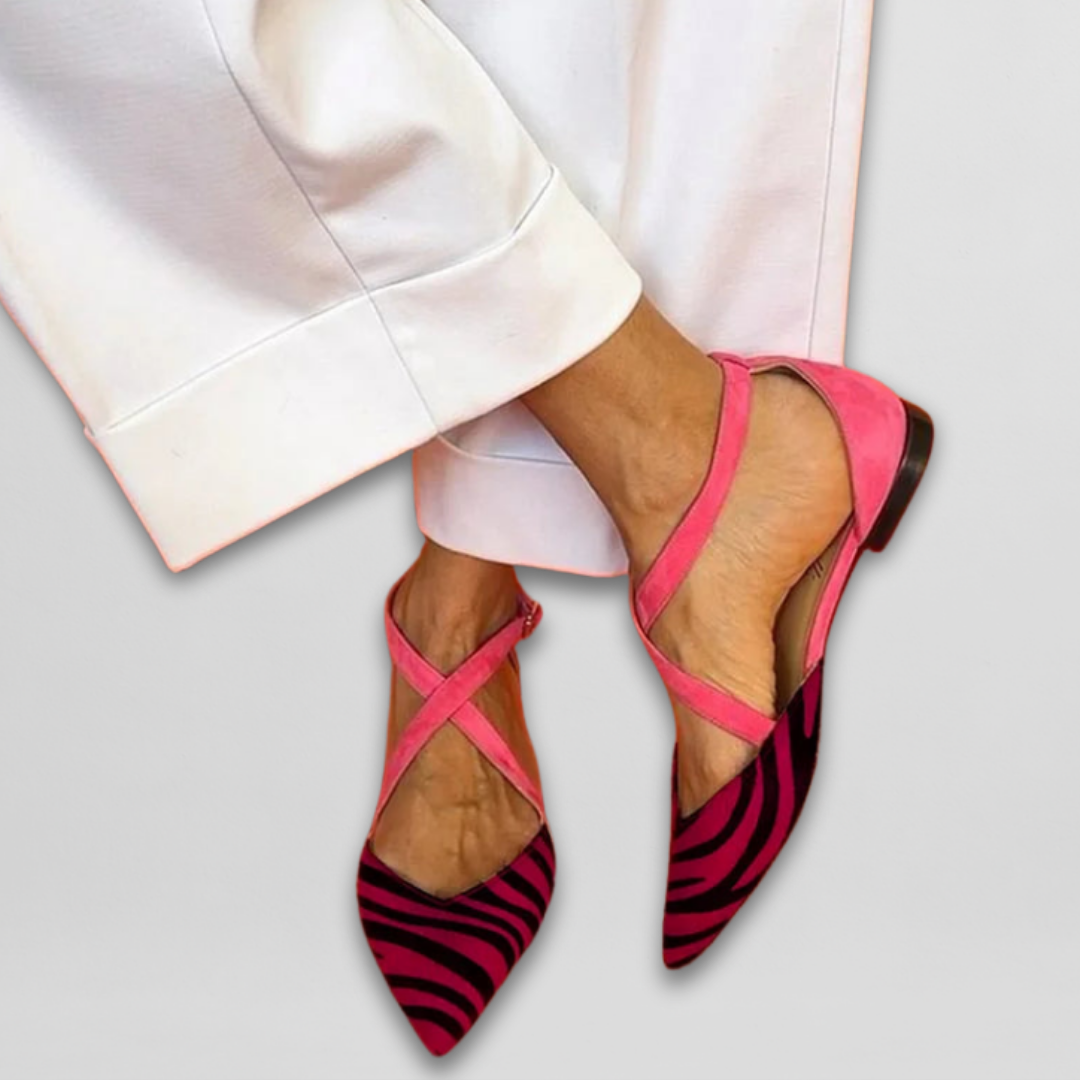 Elegant Zebramuster Ballerinas