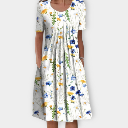 Elegante Bloemenjurk voor Zelfverzekerde Vrouwen