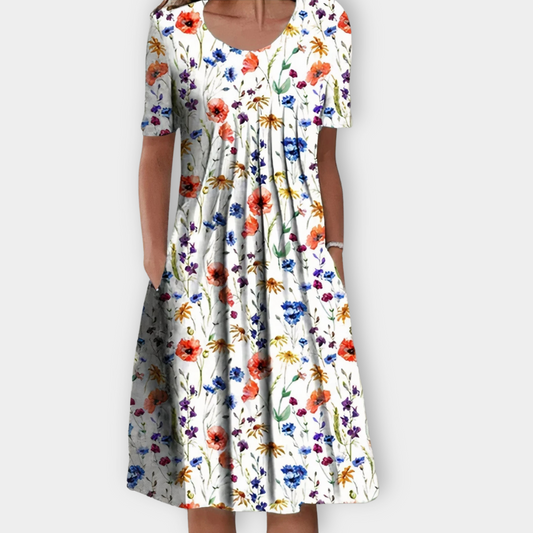Elegante Bloemenjurk voor Zelfverzekerde Vrouwen