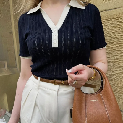 Tijdloze Comfort Gebreide Blouse