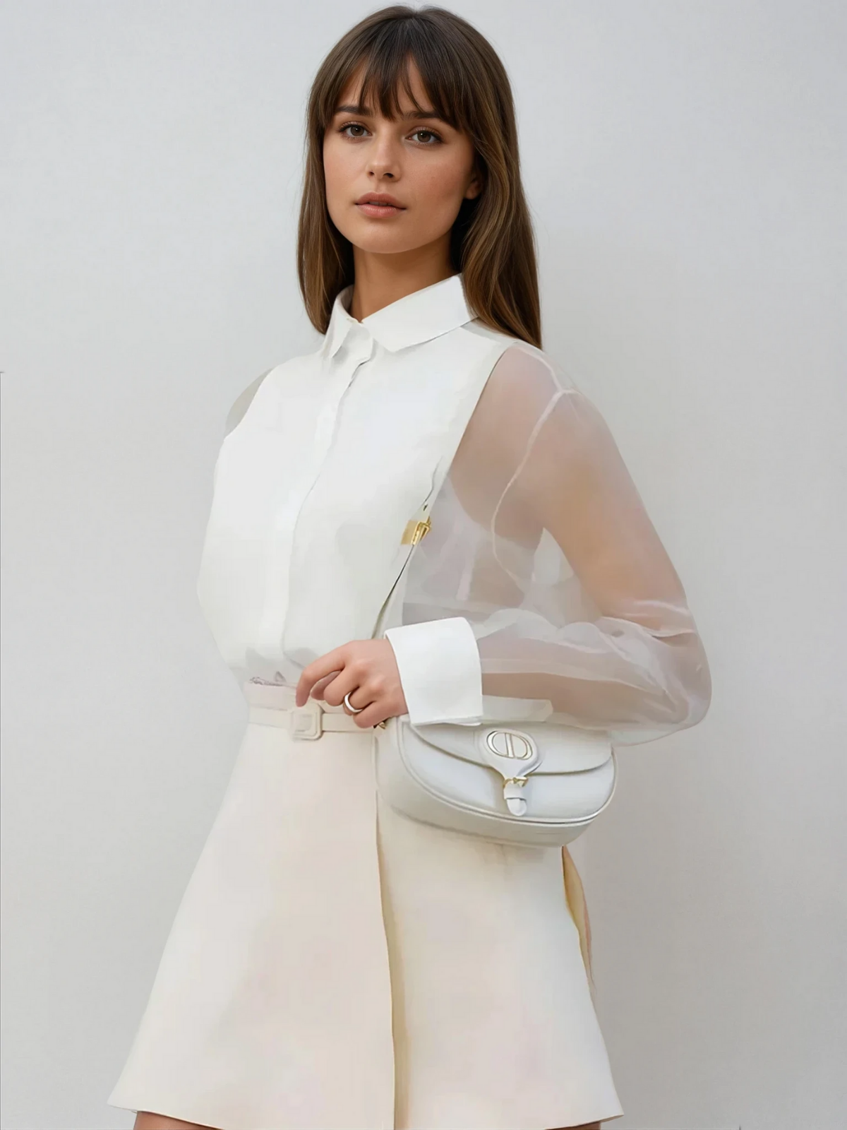 Chique Organza Top met Puff
