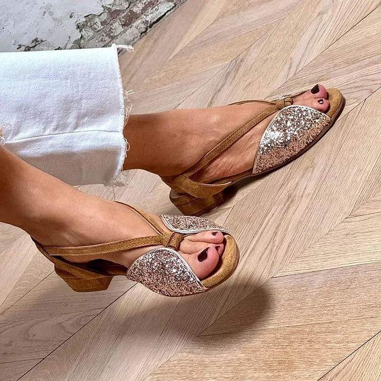 Glitterstralen Sandalen