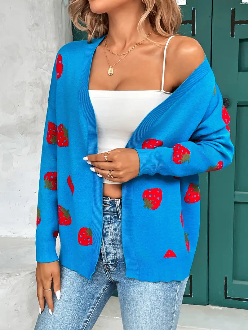 Ademend Lange V-Hals Cardigan