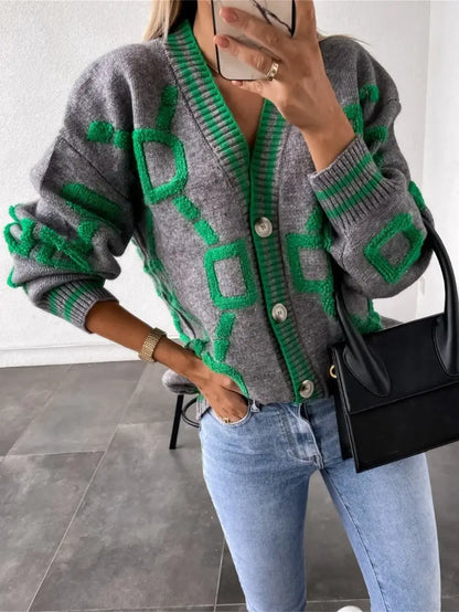 Figuur-Flatterend V-Hals Cardigan
