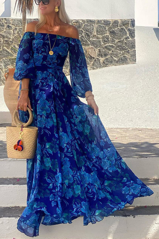 Romantische Off-Shoulder Bloemenjurk