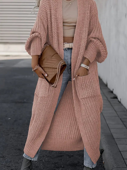 Lang V-Hals Cardigan Figuur-Flatterend