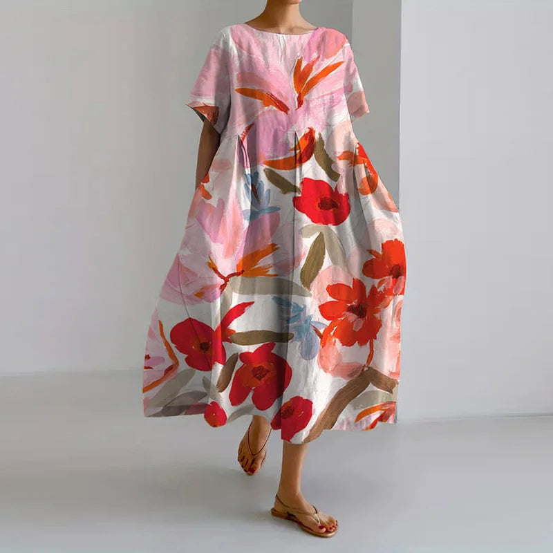 Luchtig Bloemenprint Zomerjurk