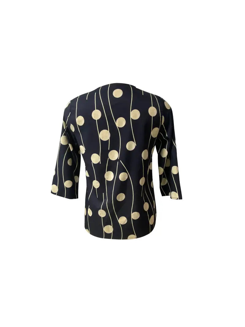 Kreukarm Stippen Blouse