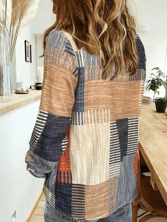 Gestreepte Kreukvrije Blouse