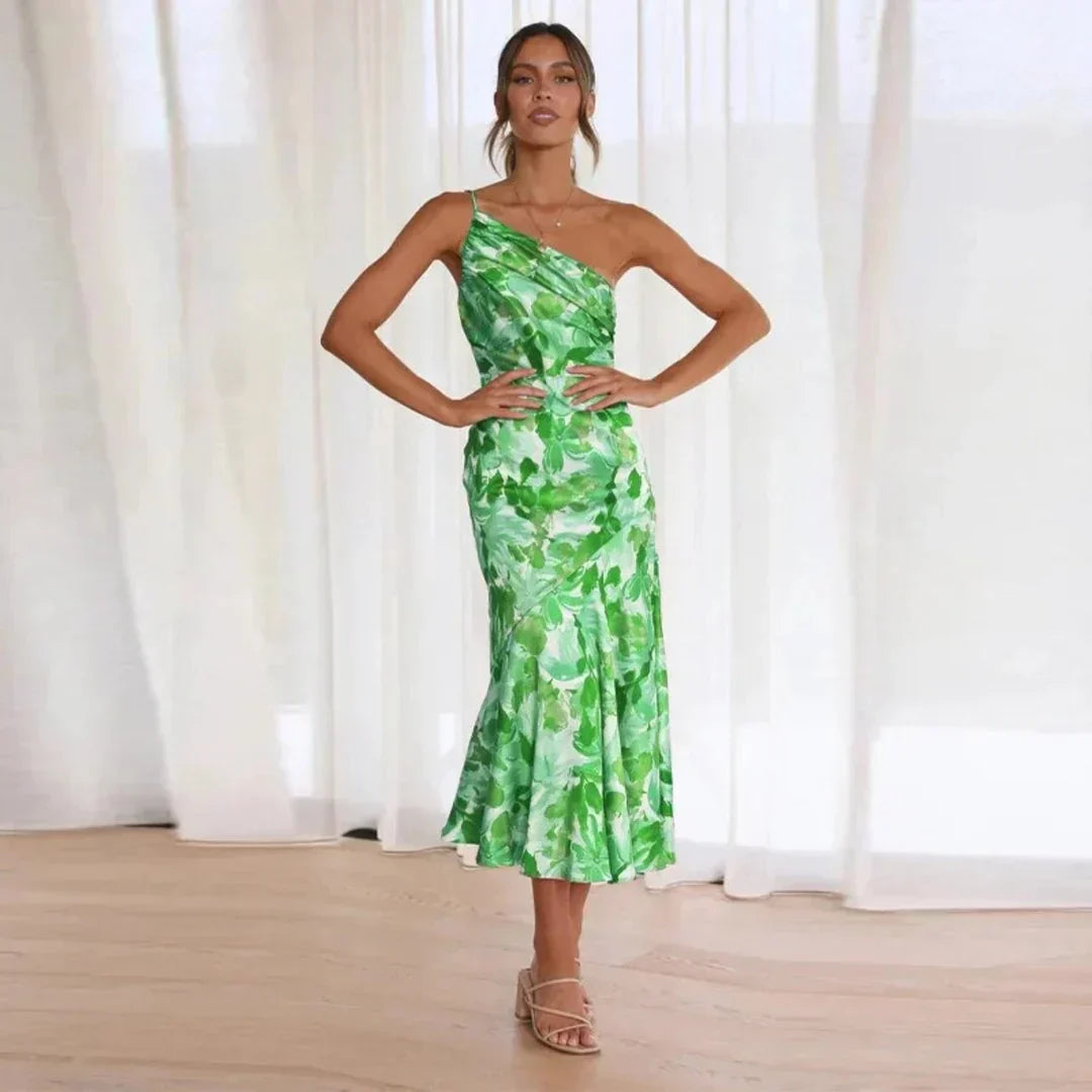 Asymmetrische Bloemenjurk