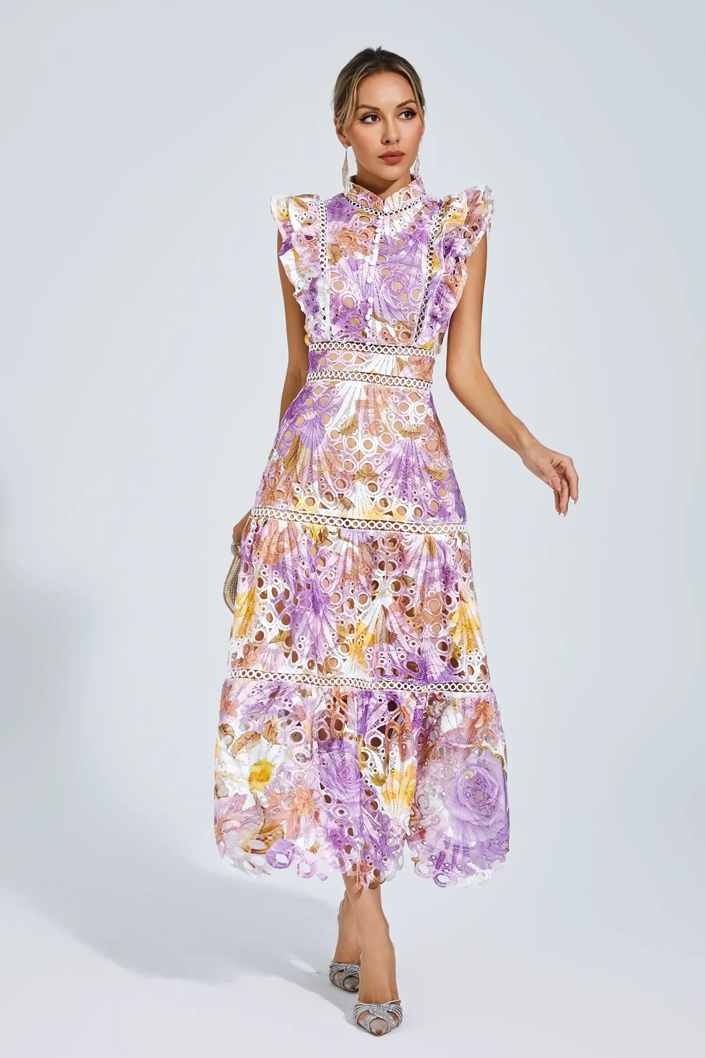 Elegant Embroidered Midi Dress